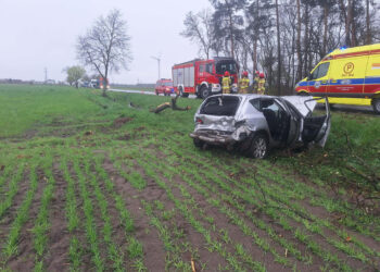 Szaleńczy rajd na DK36. Trzy kolizje i pościg zakończony zatrzymaniem