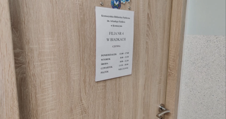 Nowe miejsce, ta sama pasja. Filia biblioteki w Biadkach zaprasza czytelników