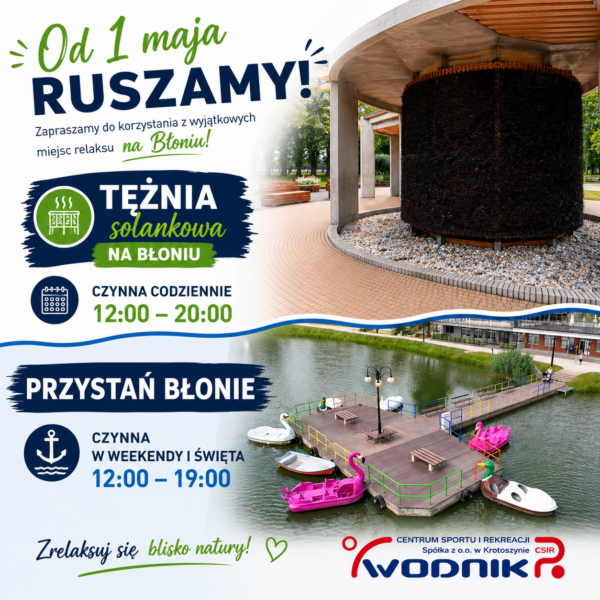 Majówka na Błoniach. Tężnia i przystań znów otwarte