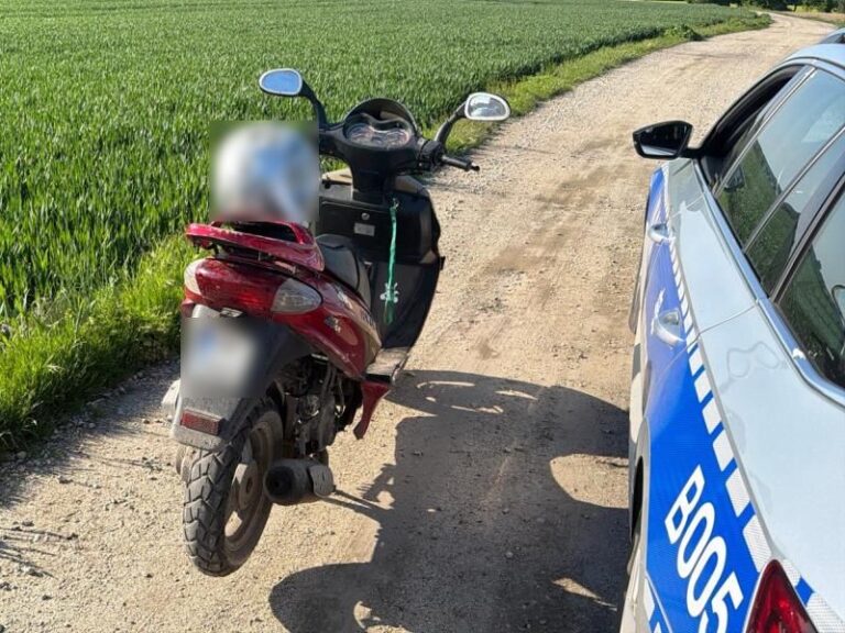 Jechał motorowerem, mając 3,6 promila