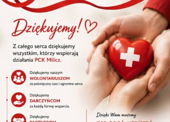 Uczniowie w Żmigrodzie utworzyli żywy symbol Czerwonego Krzyża