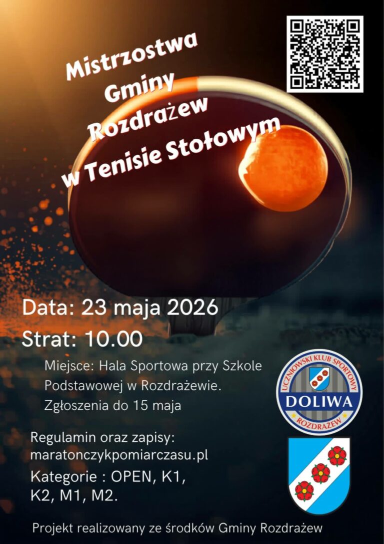 Mistrzostwa Gminy Rozdrażew w tenisie stołowym już jutro. Znamy szczegóły rywalizacji