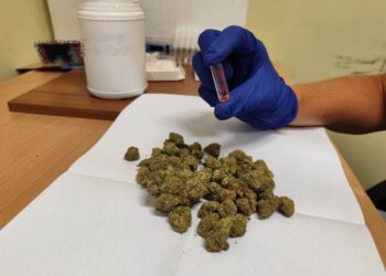 30-latek aresztowany po strzałach z broni pneumatycznej. Policja znalazła ponad 2,4 kg narkotyków