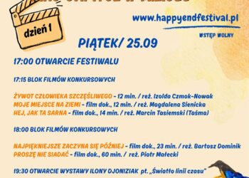 Pełny program 23. Festiwalu Filmów Optymistycznych HAPPY END. Dwa dni kina w Miliczu