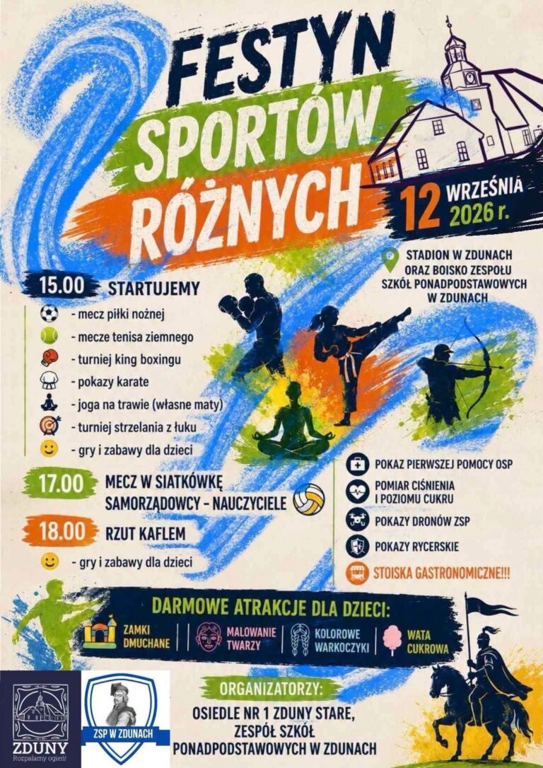 Sportowe emocje i atrakcje dla całych rodzin. Festyn Sportów Różnych w Zdunach