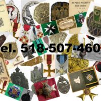 Kupię stare ordery, medale, odznaki, odznaczenia, orzełki tel. 518-507-460